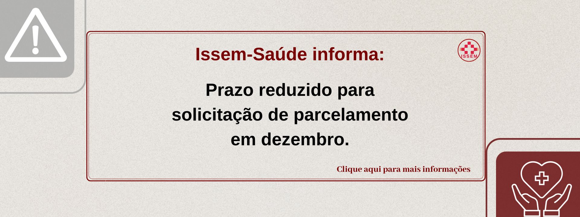 Prazo reduzido para solicitação de parcelamento em dezembro