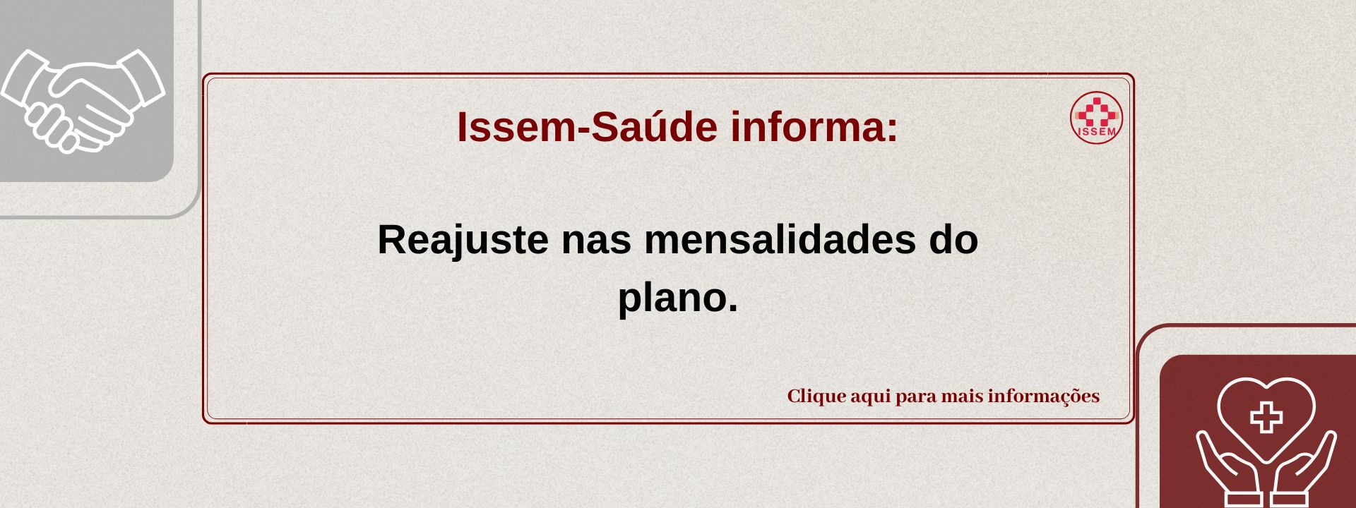 Reajuste issem saúde